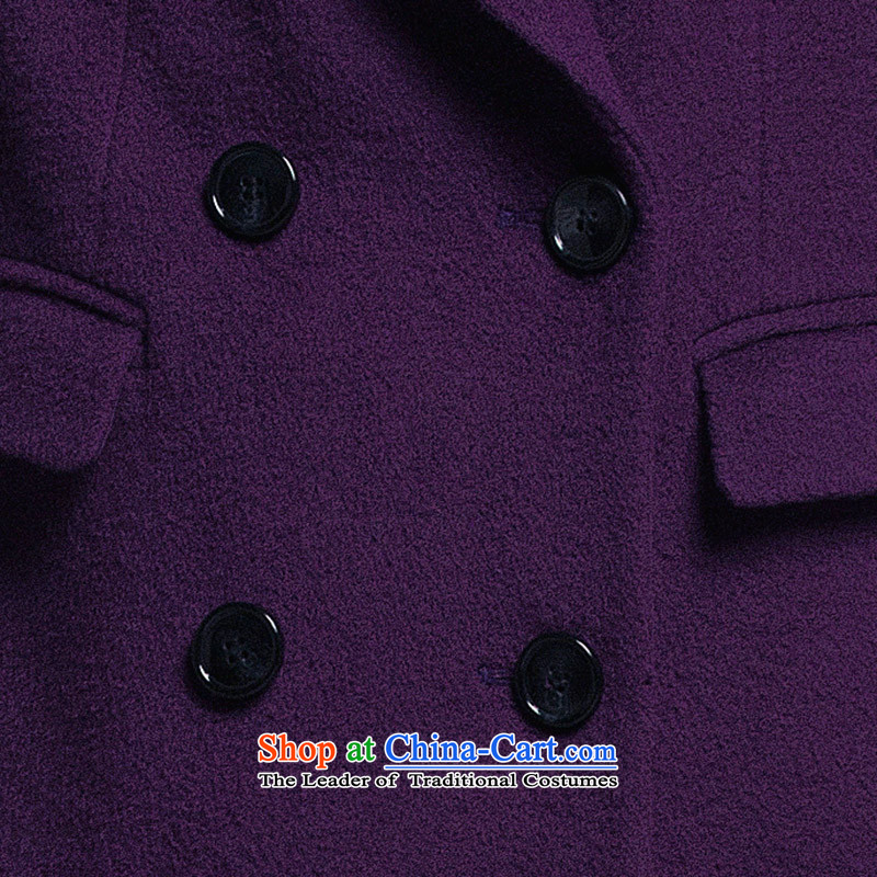 The poem Lin 2015 LUXLEAD winter-minded new connection for long-sleeved double-temperament. Long hair? coats sexily Shaded Purple M4-rim (LUXLEAD poem) , , , shopping on the Internet