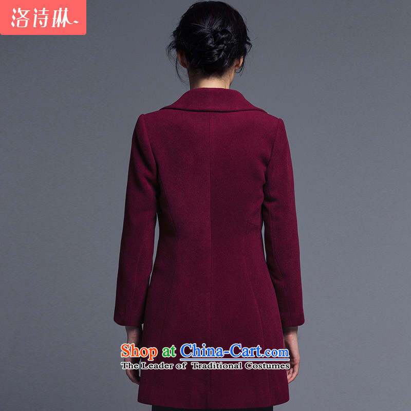 The poem Lin 2015 LUXLEAD winter clothing new flat connection for long-sleeved double-A swing in the long hair? coats of poems XXL, wine red-rim (LUXLEAD) , , , shopping on the Internet