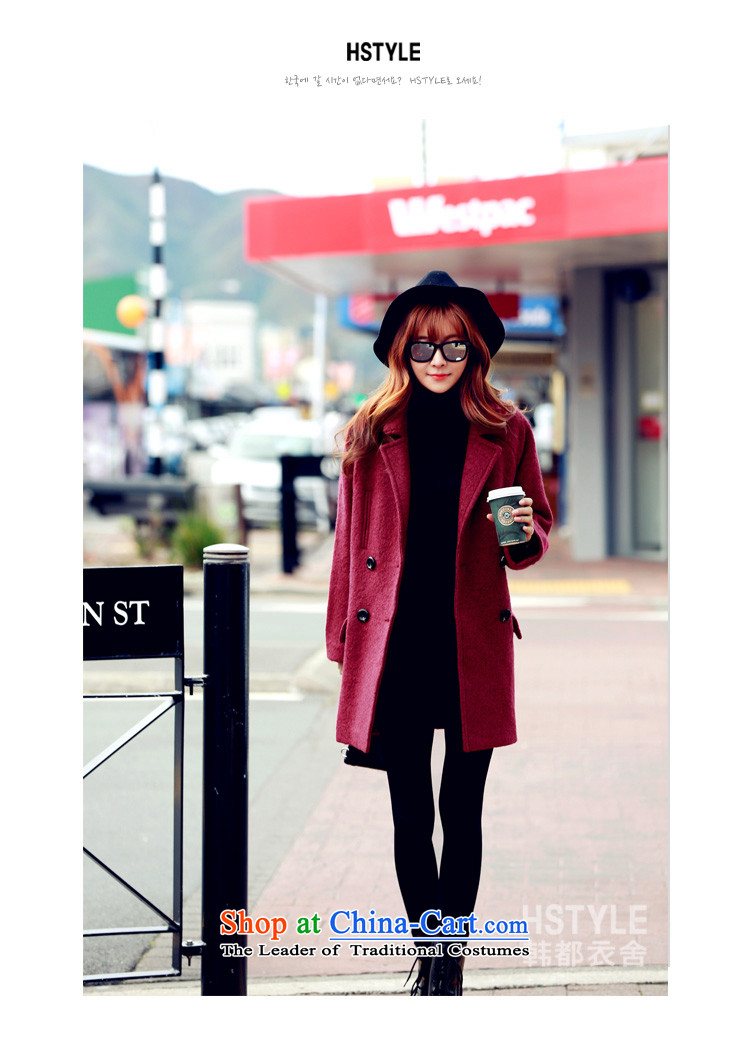 Korea has the Korean version of the Dag Hammarskjöld yi 2015 winter clothing new women's solid color jacket OU4624 loose hair? wine red M picture, prices, brand platters! The elections are supplied in the national character of distribution, so action, buy now enjoy more preferential! As soon as possible.