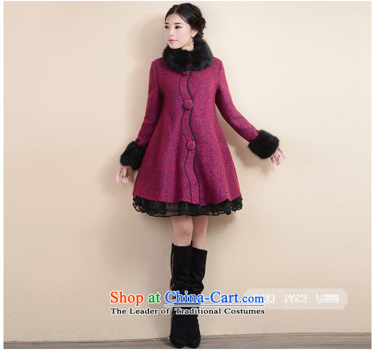 Fireworks ZY2015 hot new OSCE root autumn yarn spell a color jacket petticoats coats, wool? long thick complex Hui Red Grainy picture, pre-sale XL price, brand platters! The elections are supplied in the national character of distribution, so action, buy now enjoy more preferential! As soon as possible.