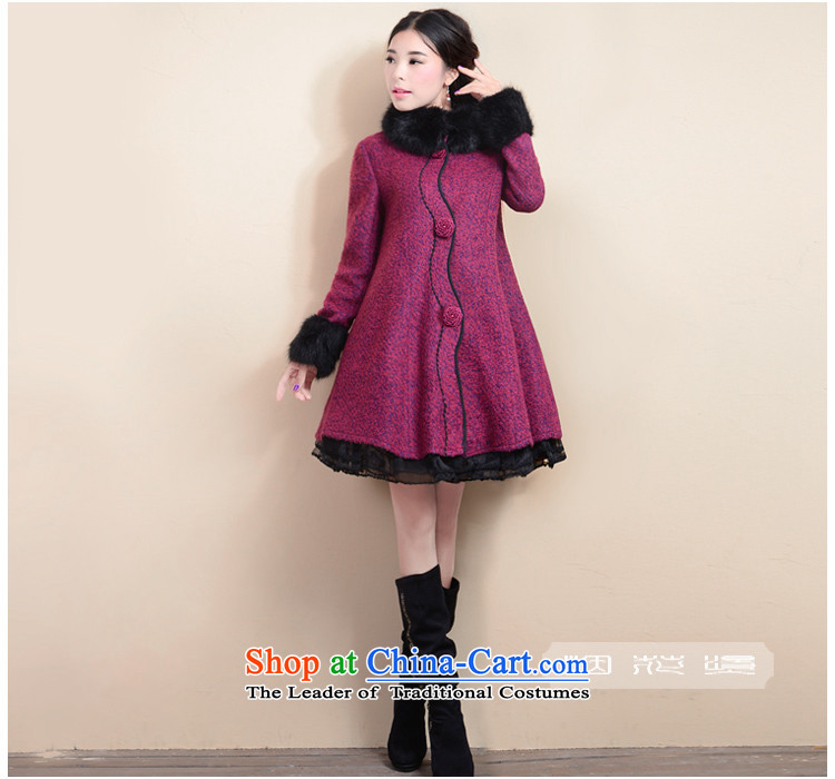 Fireworks ZY2015 hot new OSCE root autumn yarn spell a color jacket petticoats coats, wool? long thick complex Hui Red Grainy picture, pre-sale XL price, brand platters! The elections are supplied in the national character of distribution, so action, buy now enjoy more preferential! As soon as possible.