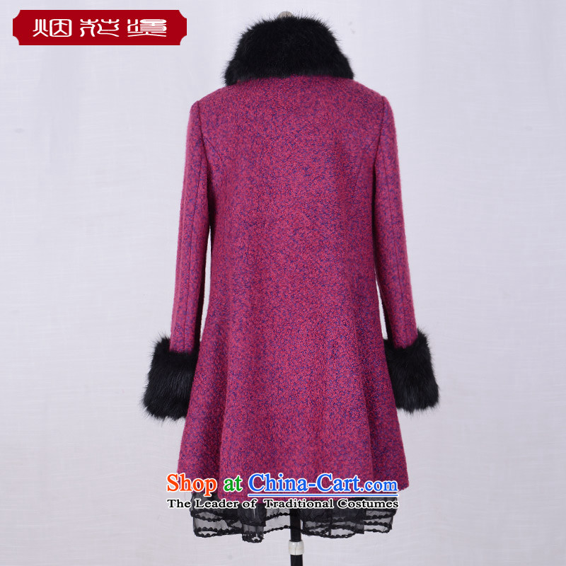 Fireworks ZY2015 hot new OSCE root autumn yarn spell a color jacket petticoats coats, wool? long thick complex Hui red noise XL pre-sale, fireworks iron , , , shopping on the Internet