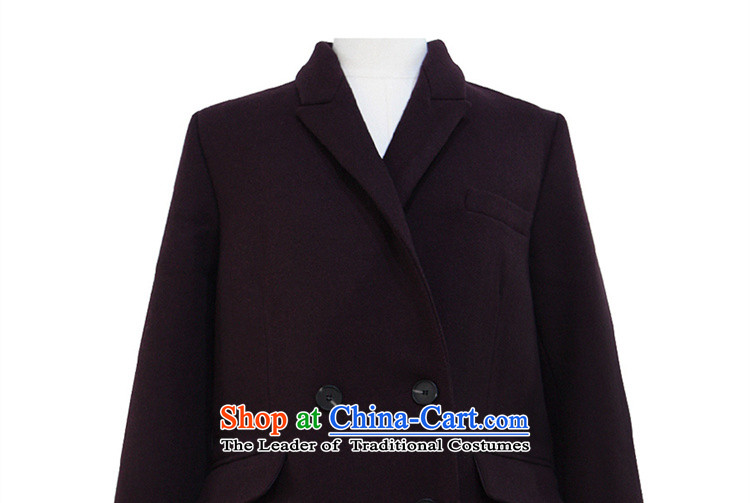 The beautiful followers of autumn and winter 2015 Women's new minimalist in double-long wool coat jacket business amenities that OL commuter wool coat purple L pictures of, prices, brand platters! The elections are supplied in the national character of distribution, so action, buy now enjoy more preferential! As soon as possible.