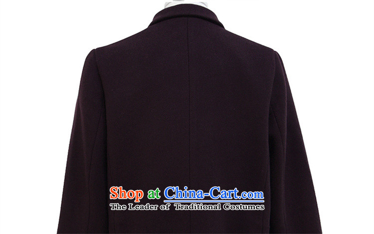 The beautiful followers of autumn and winter 2015 Women's new minimalist in double-long wool coat jacket business amenities that OL commuter wool coat purple L pictures of, prices, brand platters! The elections are supplied in the national character of distribution, so action, buy now enjoy more preferential! As soon as possible.