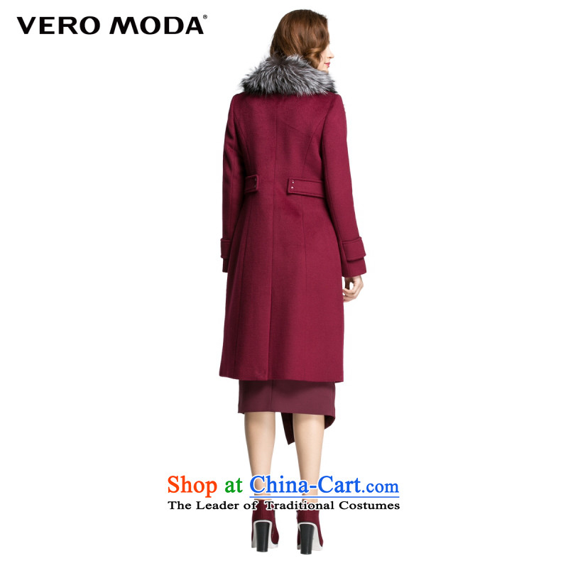 Vero moda stylish and simple design decorated with fur fox? coats |315327037 Sau San Gross 073 dark red 160/80A/S,VEROMODA,,, shopping on the Internet