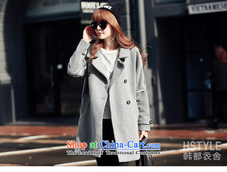 Korea has the Korean version of the Dag Hammarskjöld yi 2015 winter clothing new products with gray stylish in double-long straight hair? HO4560 jacket restaurant gray S picture, prices, brand platters! The elections are supplied in the national character of distribution, so action, buy now enjoy more preferential! As soon as possible.