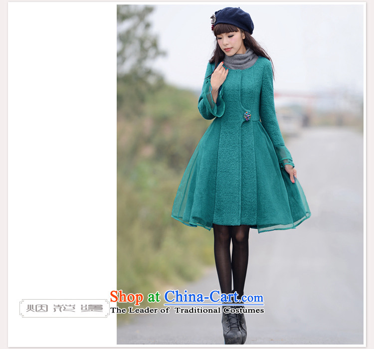 Fireworks ironing DXY2015 akikiyo compartment women's temperament original antique long-sleeved jacket coat image? gross trade XXXL blue-green Spot Image, prices, brand platters! The elections are supplied in the national character of distribution, so action, buy now enjoy more preferential! As soon as possible.