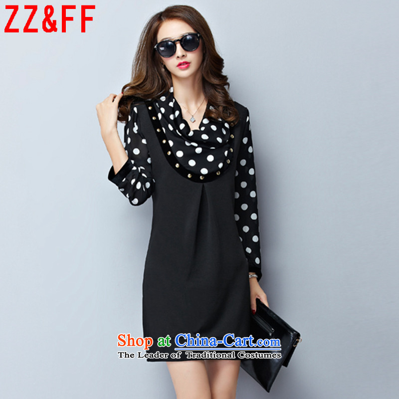 Install the latest Autumn 2015 Zz&ff large long-sleeved blouses and code Sau San dot chiffon skirt wear dresses LYQ8084 BLUE XXXL female picture, prices, brand platters! The elections are supplied in the national character of distribution, so action, buy now enjoy more preferential! As soon as possible.