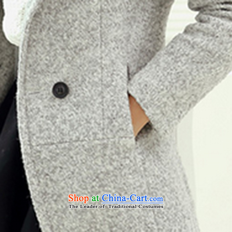 In the   autumn of 2015, the land for the new for women in smart casual long coats gross? female jacket , gray, L, land (nalian) , , , shopping on the Internet