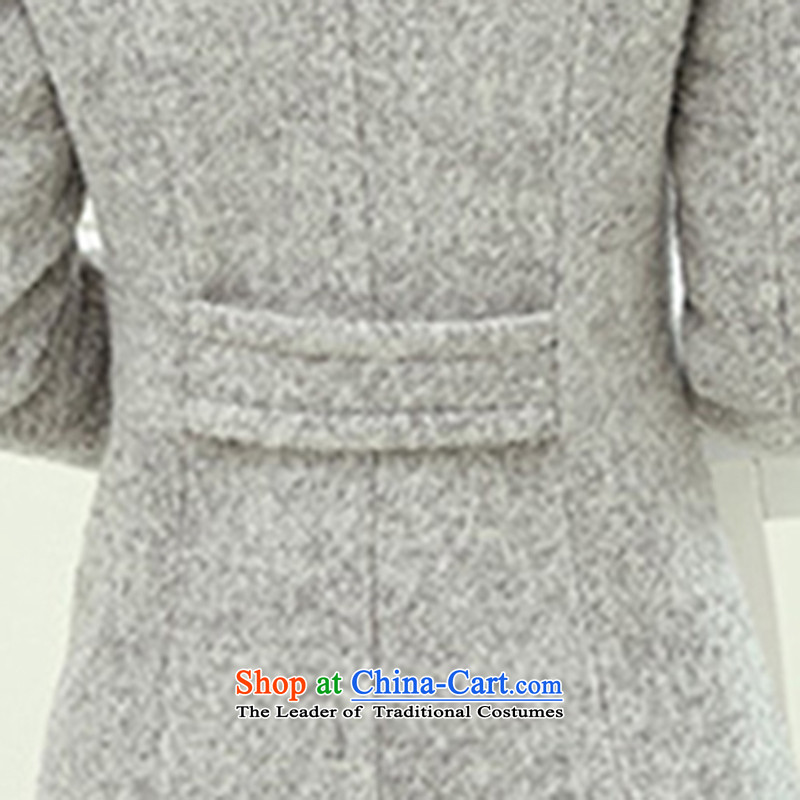 In the   autumn of 2015, the land for the new for women in smart casual long coats gross? female jacket , gray, L, land (nalian) , , , shopping on the Internet