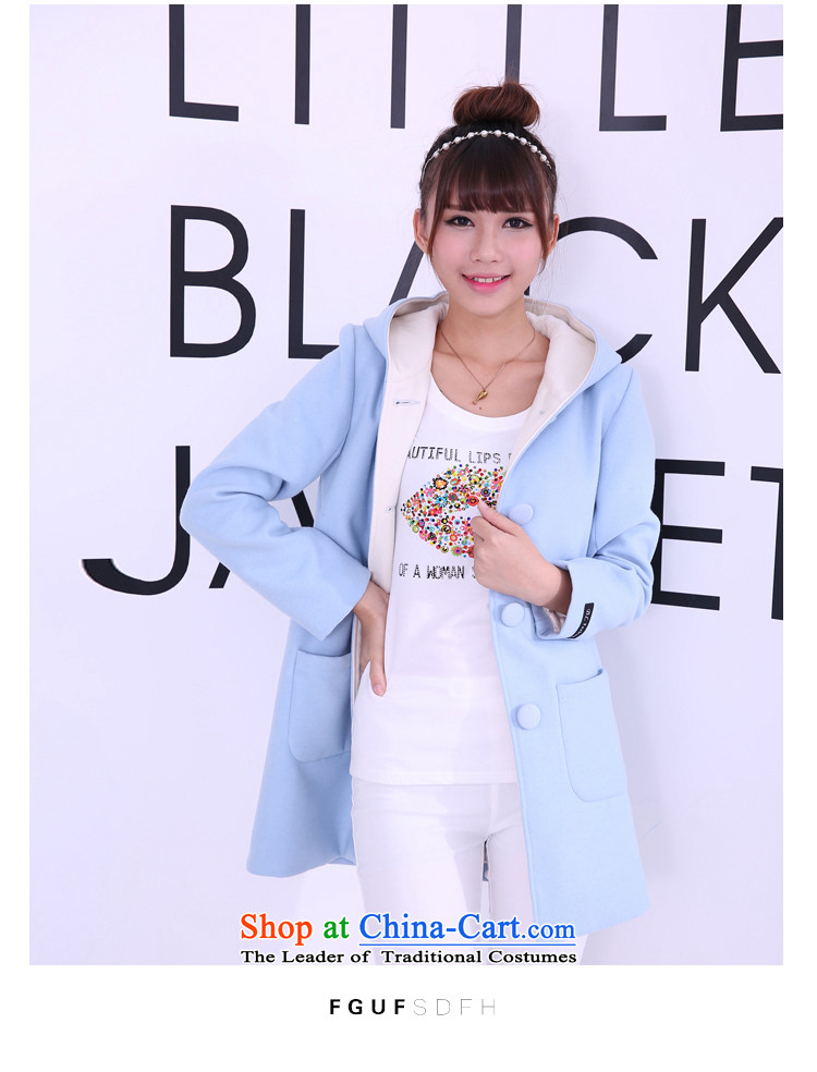 Szili Clinton 2015 new products for larger female thick mm sister video with cap stylish thin long-sleeved jacket girl in gross? Long a wool coat AD to 200 catties XXXXL Blue Photo, prices, brand platters! The elections are supplied in the national character of distribution, so action, buy now enjoy more preferential! As soon as possible.