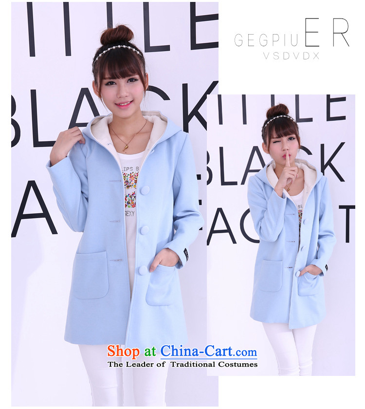 Szili Clinton 2015 new products for larger female thick mm sister video with cap stylish thin long-sleeved jacket girl in gross? Long a wool coat AD to 200 catties XXXXL Blue Photo, prices, brand platters! The elections are supplied in the national character of distribution, so action, buy now enjoy more preferential! As soon as possible.