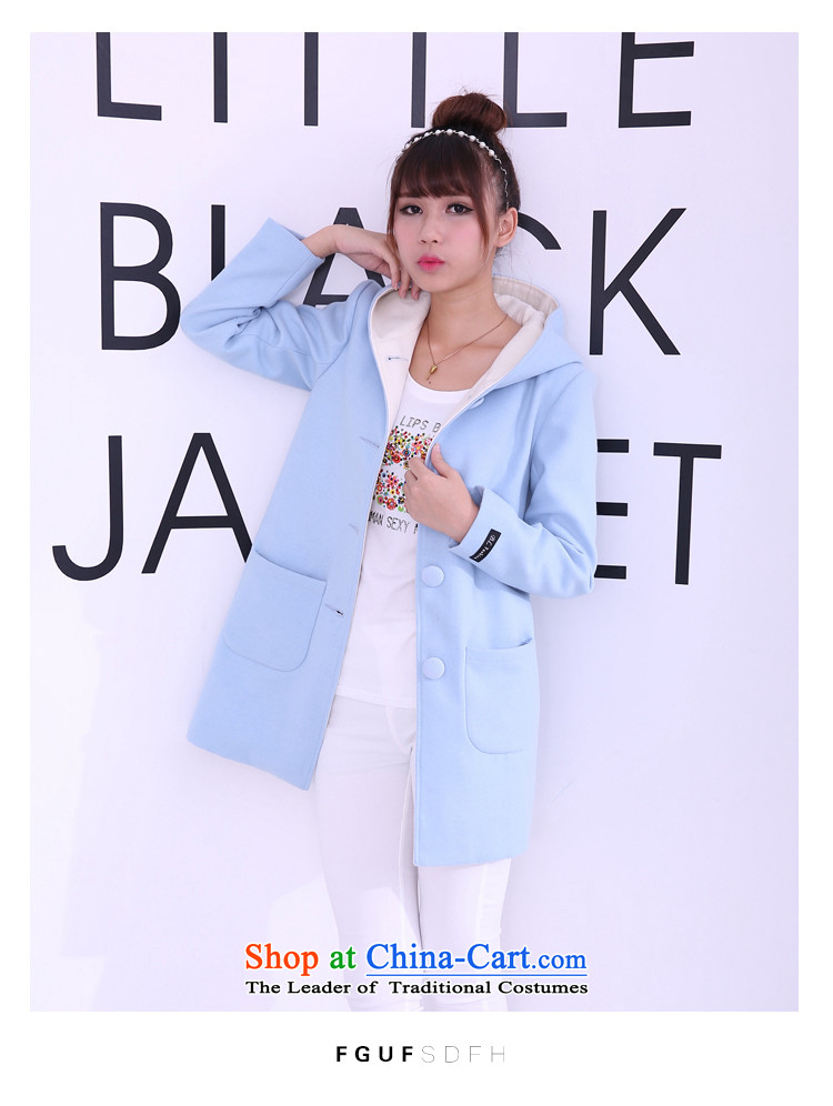 Szili Clinton 2015 new products for larger female thick mm sister video with cap stylish thin long-sleeved jacket girl in gross? Long a wool coat AD to 200 catties XXXXL Blue Photo, prices, brand platters! The elections are supplied in the national character of distribution, so action, buy now enjoy more preferential! As soon as possible.