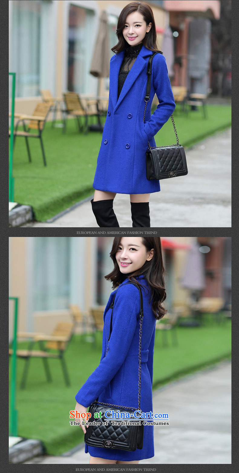 Gross coats women ROWILUX? 2015 winter new double-dong woolen coat cashmere overcoat so gross jacket female M Blue Photo, prices, brand platters! The elections are supplied in the national character of distribution, so action, buy now enjoy more preferential! As soon as possible.