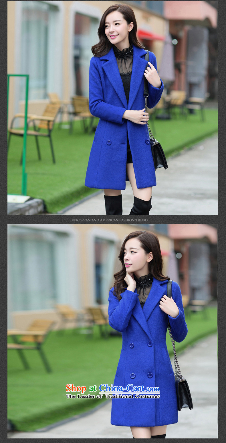 Gross coats women ROWILUX? 2015 winter new double-dong woolen coat cashmere overcoat so gross jacket female M Blue Photo, prices, brand platters! The elections are supplied in the national character of distribution, so action, buy now enjoy more preferential! As soon as possible.