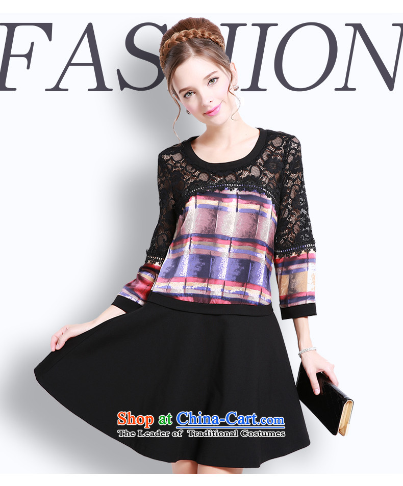 Luo Shani flower code women fall to replace increase dresses thick mm lace thick sister thick girls' Graphics thin black 2XL Photo, 13202, prices, brand platters! The elections are supplied in the national character of distribution, so action, buy now enjoy more preferential! As soon as possible.