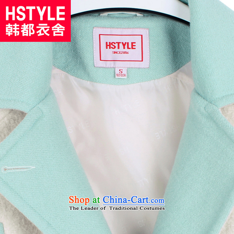 Korea has the Korean version of the Dag Hammarskjöld yi 2015 winter clothing new products with loose video thin stitching lapel in long hair NH5099 jacket? m White S Korean restaurants are Yi Dag Hammarskjöld shopping on the Internet has been pressed.