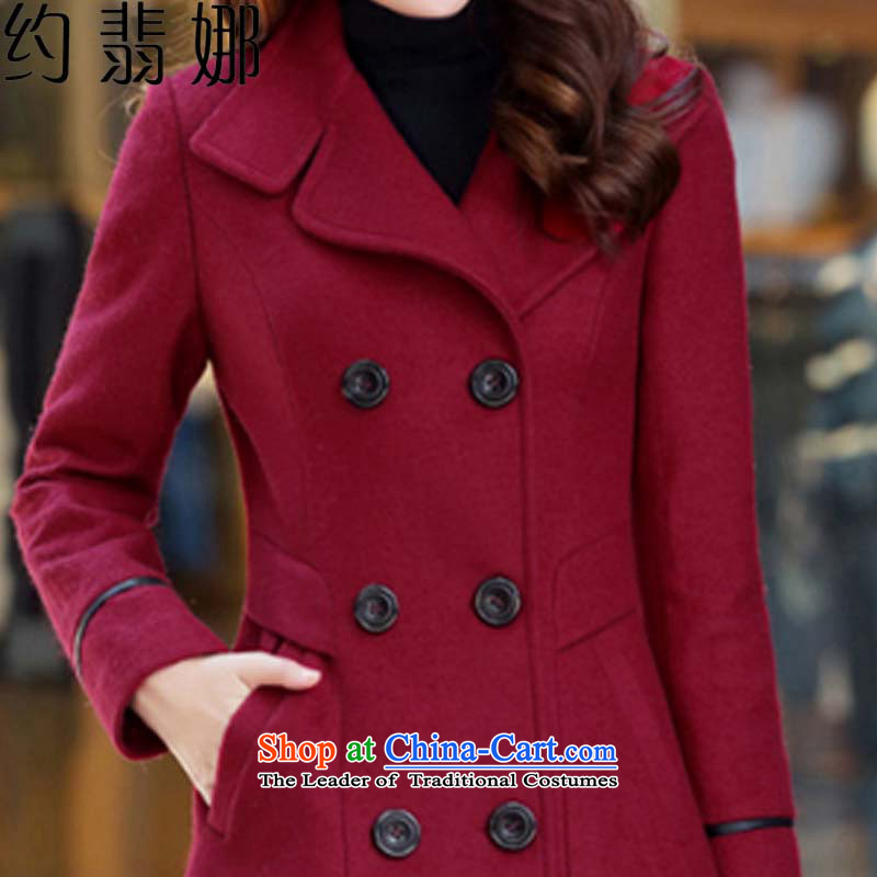 About the gross insult? 2015 Autumn female jacket for women Fall/Winter Collections new Korean long hair in Sau San? 6889 , 8251 , Wine red cloak girl about the Cerretani Firenze.... XXL, shopping on the Internet