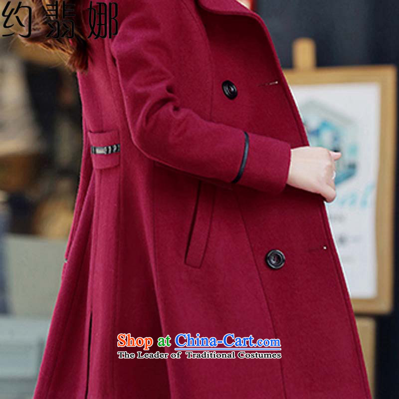 About the gross insult? 2015 Autumn female jacket for women Fall/Winter Collections new Korean long hair in Sau San? 6889 , 8251 , Wine red cloak girl about the Cerretani Firenze.... XXL, shopping on the Internet