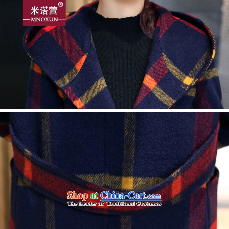 Mineau Xuan 2015 autumn and winter Classic Grid so Sau San gross red and yellow jacket K856 grid M M Kono Xuan (MNOXUN) , , , shopping on the Internet