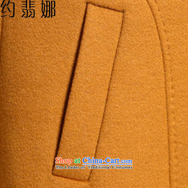 About the gross insult? 2015 new female jacket Fall/Winter Collections in long temperament a wool coat women's gross for $689.6 yellow jacket coat is about the Taliban has been pressed XXXXL, shopping on the Internet