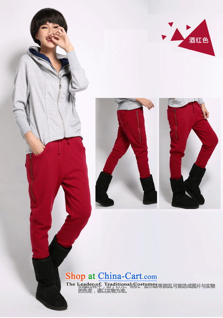 The officials of the fuseau larger ladies pants autumn and winter to increase the number of female casual pants thick mm thick wool pants plus Harun trousers wine red 5XL 180-200 catty picture, prices, brand platters! The elections are supplied in the national character of distribution, so action, buy now enjoy more preferential! As soon as possible.