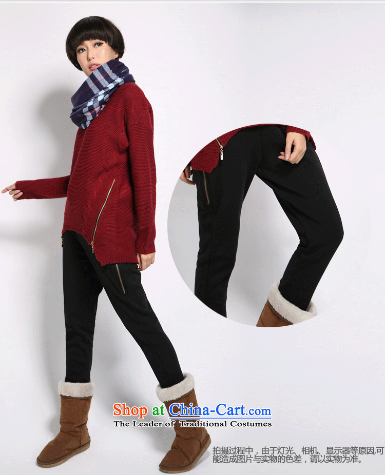 The officials of the fuseau larger ladies pants autumn and winter to increase the number of female casual pants thick mm thick wool pants plus Harun trousers wine red 5XL 180-200 catty picture, prices, brand platters! The elections are supplied in the national character of distribution, so action, buy now enjoy more preferential! As soon as possible.