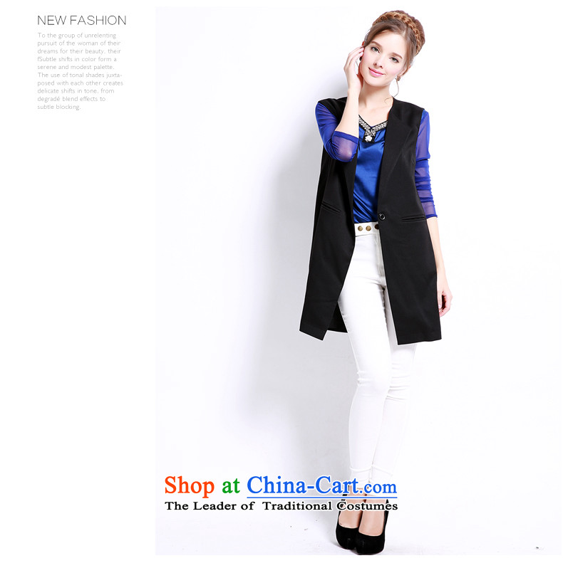 Luo Shani flower code female jackets to xl thick mm thick sister graphics load autumn thin sleeveless small cardigan thin black 6XL 13209) Autumn assemble cardigan picture, prices, brand platters! The elections are supplied in the national character of distribution, so action, buy now enjoy more preferential! As soon as possible.