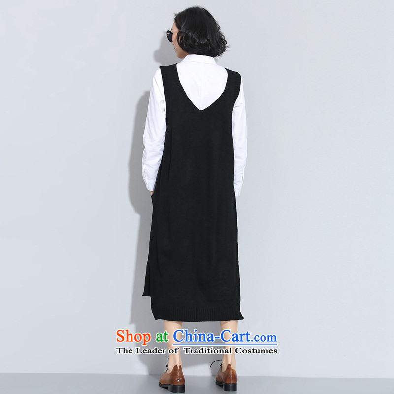 The staff of the Advisory Committee this autumn and winter graphics thin xl women in mm thick long V sleeveless knitting sweater vest suits skirts black vest loose, dream will clear the Advisory Committee (mmys) , , , shopping on the Internet