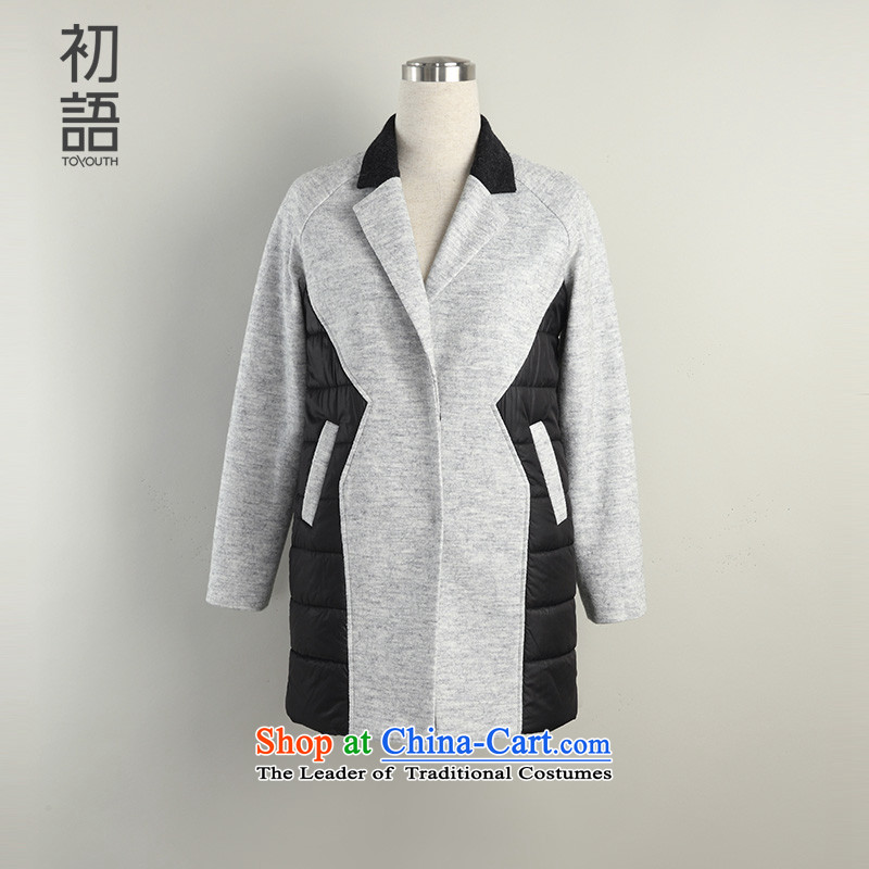 The early autumn 2015, new products in cotton coat long thin knocked color graphics Sau San stitched cotton jacket wild 8531224011 Black M early female artists , , , shopping on the Internet