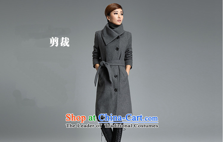 The  2015 large relaxd friendly Korean girl in thick long lapel gross? autumn and winter coats jacket with gray    L picture, prices, brand platters! The elections are supplied in the national character of distribution, so action, buy now enjoy more preferential! As soon as possible.