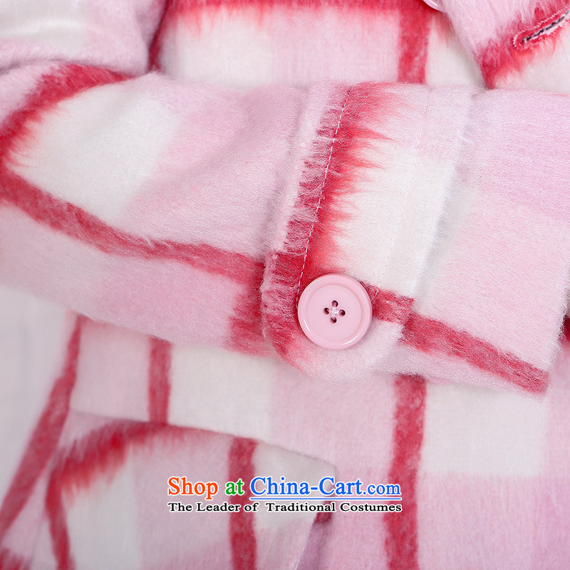 Christy Love 2015 Autumn replacing new sweet gross? jacket suit Sau San collar tartan coats V2714 female red white checkered , Christy Love , , , shopping on the Internet