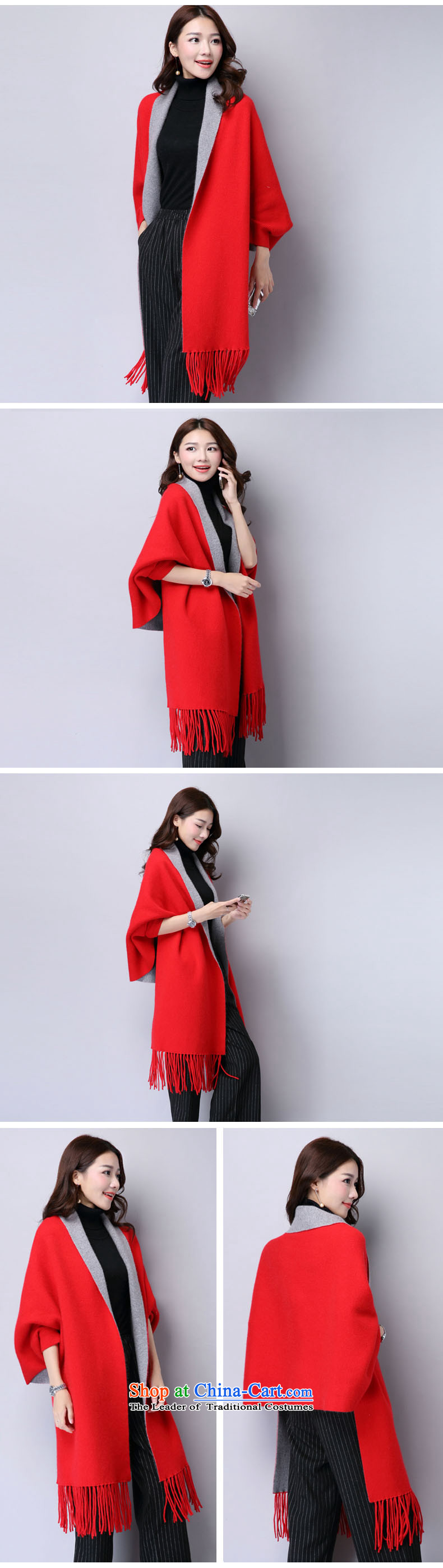 The Honorable Martin Lee Sang-ho yi 2015 autumn and winter new women's loose cloak cardigan sweater jacket in long stream of knitwear bat sleeves shawl WT6715 Red + Gray are unlimited Code Build Pictures, prices, brand platters! The elections are supplied in the national character of distribution, so action, buy now enjoy more preferential! As soon as possible.