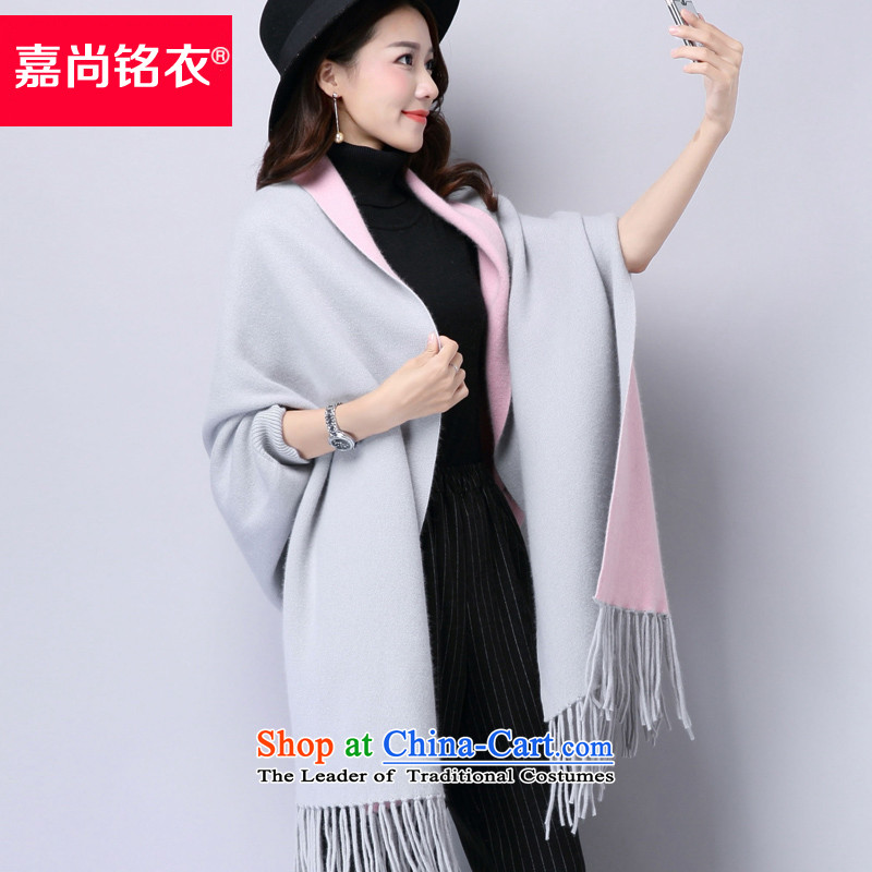 The Honorable Martin Lee Sang-ho yi 2015 autumn and winter new women's loose cloak cardigan sweater jacket in long stream of knitwear bat sleeves shawl WT6715 Red + gray are not limited to build, code is Ming Yi Ho shopping on the Internet has been presse
