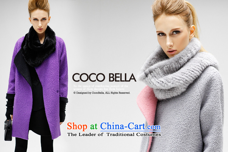 2015 Autumn and winter in COCOBELLA long loose side marker-woolen coat thick hair girl CT112 jacket? purple S picture, prices, brand platters! The elections are supplied in the national character of distribution, so action, buy now enjoy more preferential! As soon as possible.