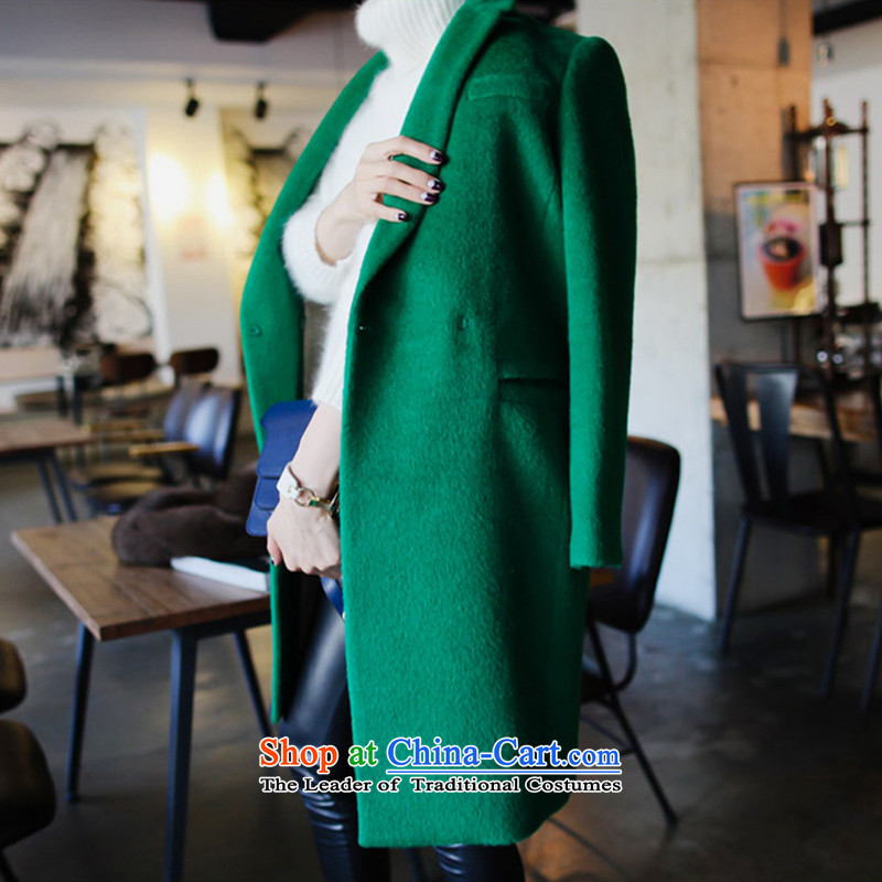 In 2015, the queen of autumn and winter new Korean high-end cashmere overcoat wool coat jacket is     t-shirt female green market, L, the Queen (queen) , , , pa work online shopping