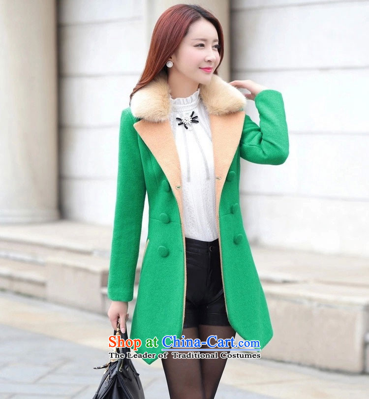 The shining like flowers 2015 autumn and winter new a wool coat female Korean jacket in gross? long thin? jacket Sau San Graphics 5350 large red M picture, prices, brand platters! The elections are supplied in the national character of distribution, so action, buy now enjoy more preferential! As soon as possible.