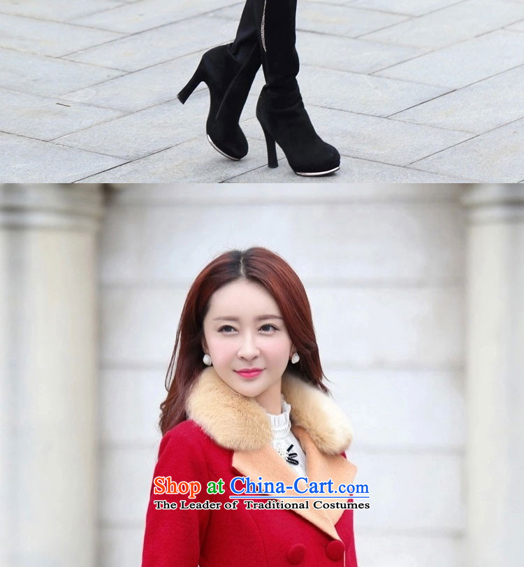 The shining like flowers 2015 autumn and winter new a wool coat female Korean jacket in gross? long thin? jacket Sau San Graphics 5350 large red M picture, prices, brand platters! The elections are supplied in the national character of distribution, so action, buy now enjoy more preferential! As soon as possible.