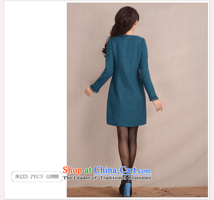 2015 WINTER of hot fireworks original female temperament retro long-sleeved pure colors Sau San Mao jacket coat it was blue S picture, prices, brand platters! The elections are supplied in the national character of distribution, so action, buy now enjoy more preferential! As soon as possible.