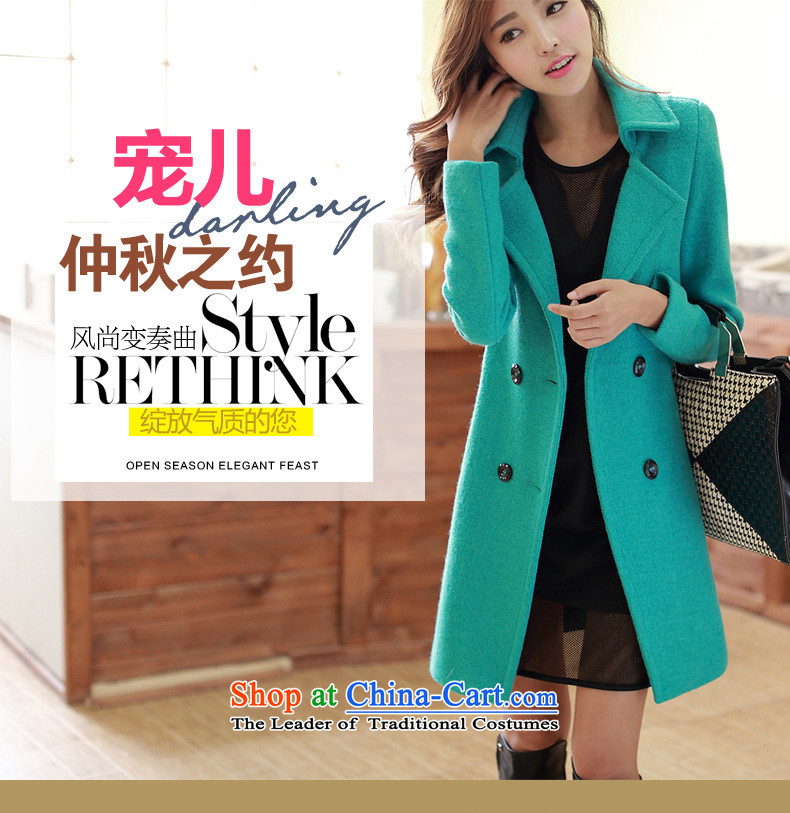 Spring 2015 winter coats kisses female new product version in Korea long-thick Sau San gross? leisure wool a wool coat Thick Green Lake) S thick winter may pass through pictures), prices, brand platters! The elections are supplied in the national character of distribution, so action, buy now enjoy more preferential! As soon as possible.