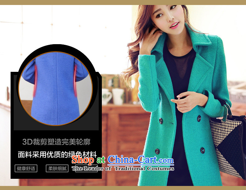 Spring 2015 winter coats kisses female new product version in Korea long-thick Sau San gross? leisure wool a wool coat Thick Green Lake) S thick winter may pass through pictures), prices, brand platters! The elections are supplied in the national character of distribution, so action, buy now enjoy more preferential! As soon as possible.