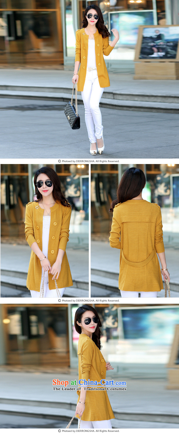 The world by 2015 Autumn Load Stephen Doi New Sau San female cardigan in long Knitted Shirt Girl