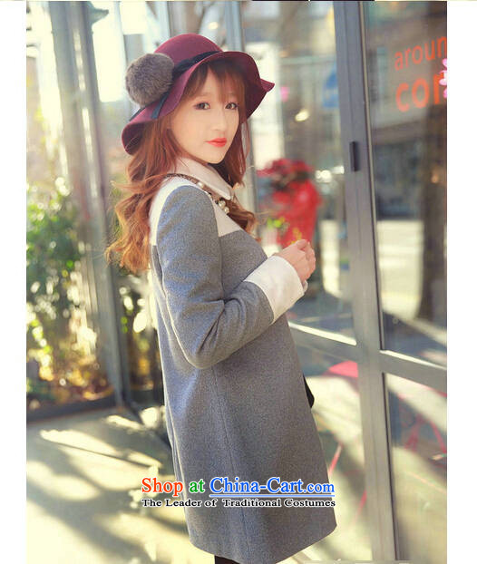 Create the  2015 autumn billion new Korean version of large numbers of ladies fashion gross stitching loose video? Thin long-sleeved dresses F165 light gray XXL picture, prices, brand platters! The elections are supplied in the national character of distribution, so action, buy now enjoy more preferential! As soon as possible.