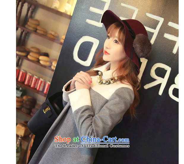 Create the  2015 autumn billion new Korean version of large numbers of ladies fashion gross stitching loose video? Thin long-sleeved dresses F165 light gray XXL picture, prices, brand platters! The elections are supplied in the national character of distribution, so action, buy now enjoy more preferential! As soon as possible.