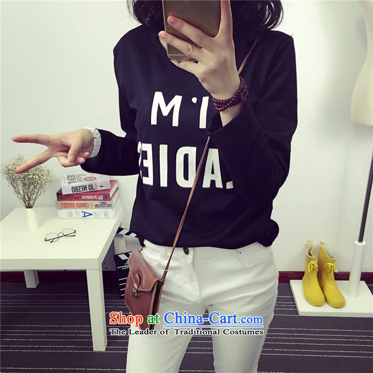Create the  2015 autumn billion new Korean hedge round-neck collar sweater campaign liberal long-sleeved thin thin, video students T-shirt X7101 Black XL Photo, prices, brand platters! The elections are supplied in the national character of distribution, so action, buy now enjoy more preferential! As soon as possible.