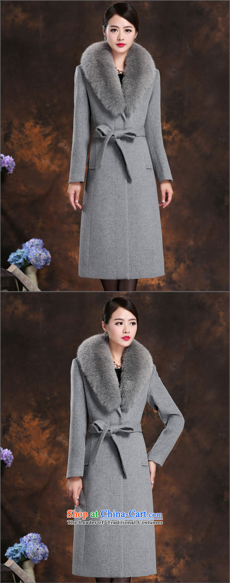 High-end really gross collar cashmere overcoat fox girl for winter 2015 NEW XL Sau San video thin woolen coat female autumn and winter-long hair? Jacket Light Gray L picture, prices, brand platters! The elections are supplied in the national character of distribution, so action, buy now enjoy more preferential! As soon as possible.