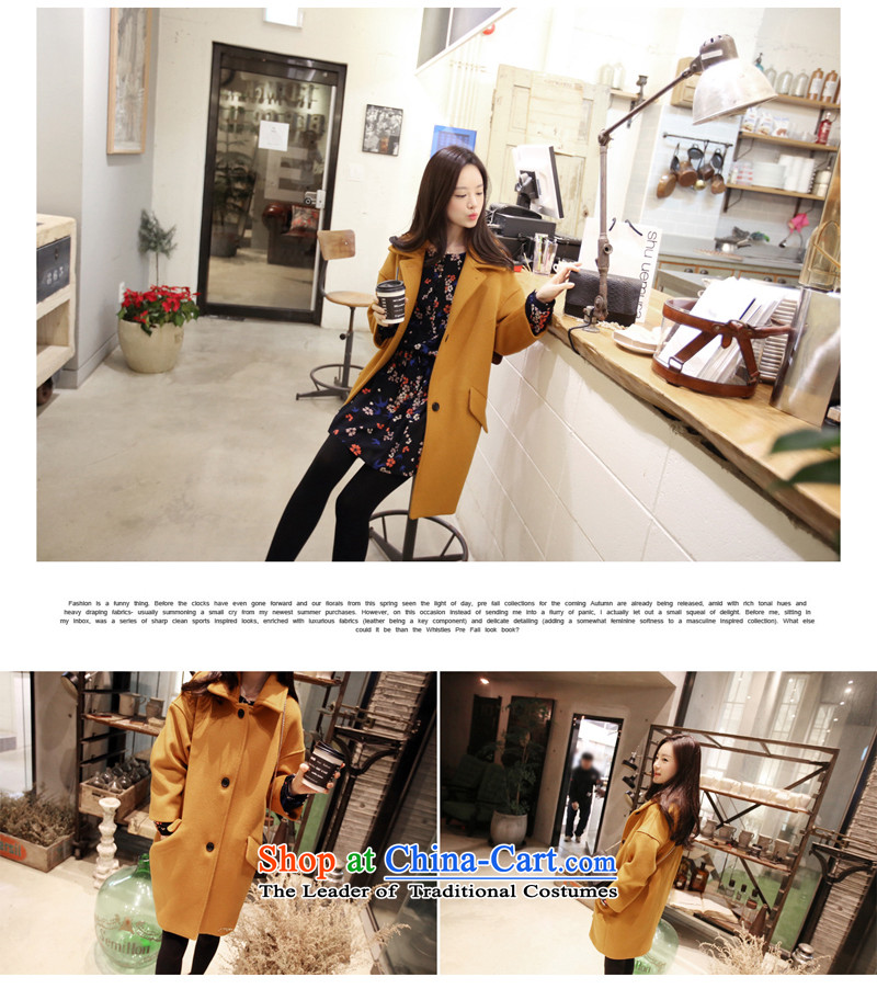 In accordance with the core of its 2015 autumn and winter new Korean version of Sau San? In gross jacket long a wool coat video thin coat Women's jacket turmeric yellow M picture, prices, brand platters! The elections are supplied in the national character of distribution, so action, buy now enjoy more preferential! As soon as possible.