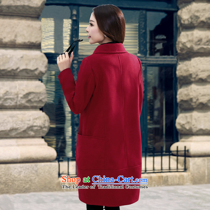 The population of autumn and winter 2015 Lin Wen-new stylish gross? long jacket large relaxd a wool coat picture color XXXL, population of RIM (simeilin) , , , shopping on the Internet