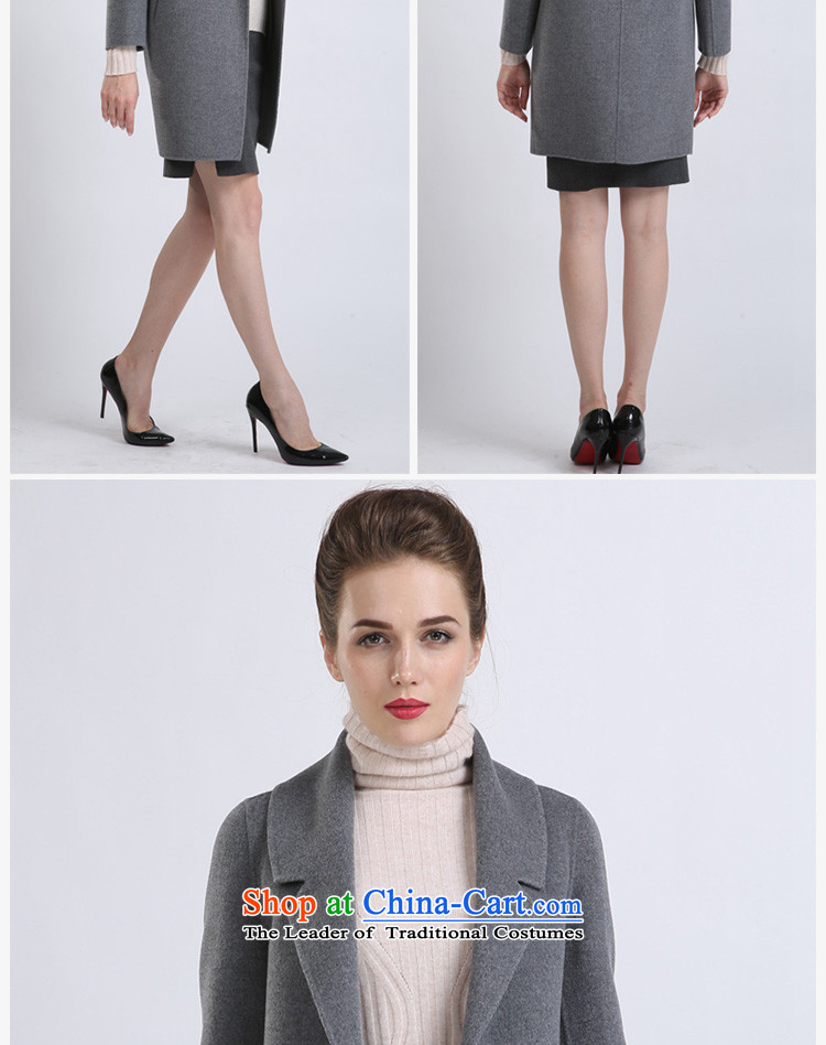 Hengyuan Cheung gross coats female 2015 Winter Olympics?) Ms. new wool coat fashion, long?) V-Neck double-side of the gray jacket coat girl S picture, prices, brand platters! The elections are supplied in the national character of distribution, so action, buy now enjoy more preferential! As soon as possible.