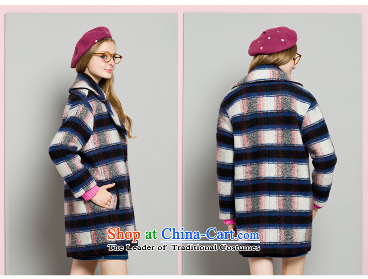 Lok-machi 2015 Autumn new gross? coats plaid lapel a wool coat in long woolen coat female jacket plaid M/160 picture, prices, brand platters! The elections are supplied in the national character of distribution, so action, buy now enjoy more preferential! As soon as possible.